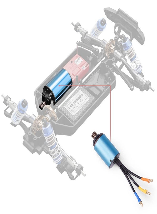 HAIBOXING 1/16TH Scale RC Cars Spare Parts Brushless Motor with Motor Pinion Apply to 16890A & 16890SA (M16111V&M16035T2) - Image 2
